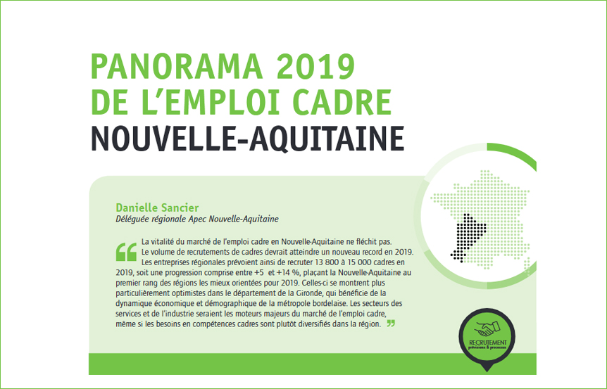 NouvelleAquitaine panorama 2019 de l'emploi cadre